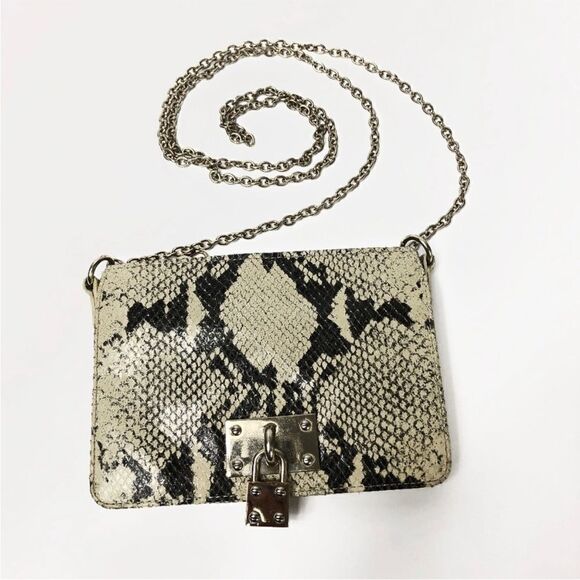 Alexis Hudson Queens Mini Snakeskin Crossbody Bag - Picture 1 of 6